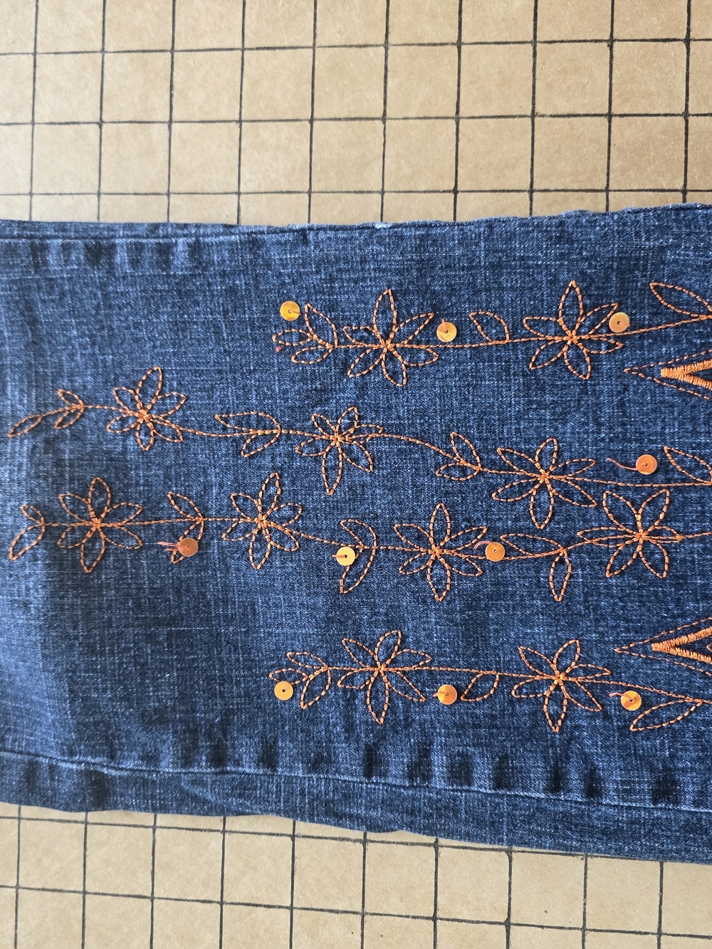 Apollo Jeans Stretch Bootcut Denim Ramie Cotton Blend Embroidery 13/14 - Picture 13 of 16